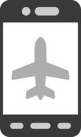 Móvel avião modo vetor ícone
