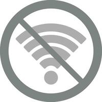 sinal Wi-fi fora vetor ícone