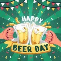 feliz Dia da Cerveja vetor