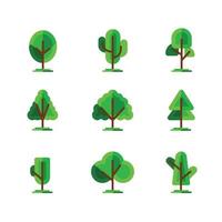 revisar - conjunto de ícones de árvore vetor