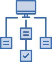 ícone de vetor de fluxo de trabalho