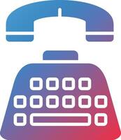 Telefone máquina de escrever vetor ícone