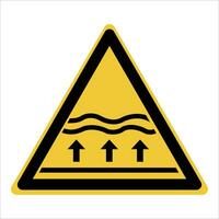 iso 7010 registrado segurança sinais símbolo pictograma advertências Cuidado Perigo inundar zona vetor