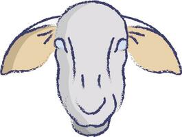 ovelha face mão desenhado vetor ilustração