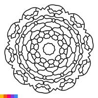 mandala arte para coloração livro. limpar \ limpo decorativo volta ornamento. oriental padrão, vetor ilustração coloração livro página. circular padronizar dentro Formato do mandala para hena, mehndi, tatuagem, decoração.