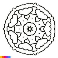 mandala arte para coloração livro. limpar \ limpo decorativo volta ornamento. oriental padrão, vetor ilustração coloração livro página. circular padronizar dentro Formato do mandala para hena, mehndi, tatuagem, decoração.