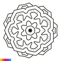 mandala arte para coloração livro. limpar \ limpo decorativo volta ornamento. oriental padrão, vetor ilustração coloração livro página. circular padronizar dentro Formato do mandala para hena, mehndi, tatuagem, decoração.