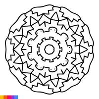 mandala arte para coloração livro. limpar \ limpo decorativo volta ornamento. oriental padrão, vetor ilustração coloração livro página. circular padronizar dentro Formato do mandala para hena, mehndi, tatuagem, decoração.