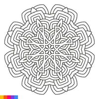 mandala arte para coloração livro. limpar \ limpo decorativo volta ornamento. oriental padrão, vetor ilustração coloração livro página. circular padronizar dentro Formato do mandala para hena, mehndi, tatuagem, decoração.