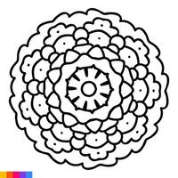 mandala arte para coloração livro. limpar \ limpo decorativo volta ornamento. oriental padrão, vetor ilustração coloração livro página. circular padronizar dentro Formato do mandala para hena, mehndi, tatuagem, decoração.