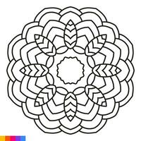 mandala arte para coloração livro. limpar \ limpo decorativo volta ornamento. oriental padrão, vetor ilustração coloração livro página. circular padronizar dentro Formato do mandala para hena, mehndi, tatuagem, decoração.