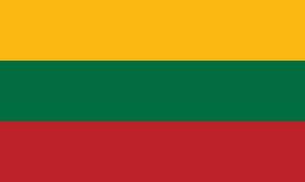 plano ilustração do Lituânia bandeira. Lituânia bandeira Projeto. vetor