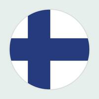 Finlândia bandeira vetor ícone Projeto. Finlândia círculo bandeira. volta do Finlândia bandeira.