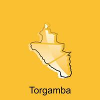 mapa cidade do torgamba logotipo vetor Projeto. abstrato, desenhos conceito, logotipos, logótipo elemento para modelo.