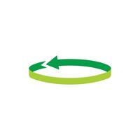 círculo rotação verde Setas; flechas reciclar fita colorida logotipo vetor