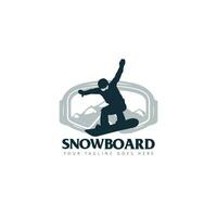 snowboard logotipo vetor