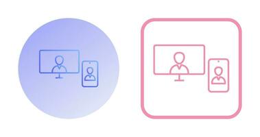 ícone de vetor de chamada de vídeo exclusivo