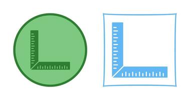 ícone de vetor de régua quadrada