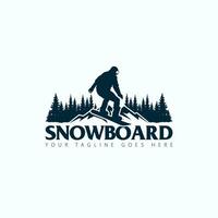 snowboard logotipo vetor