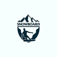 snowboard logotipo vetor