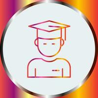 ícone de vetor de estudante de pós-graduação