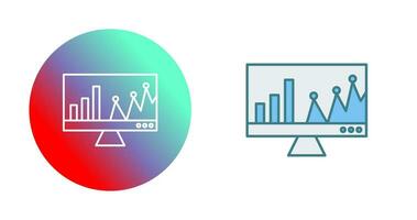 ícone de vetor de estatísticas online