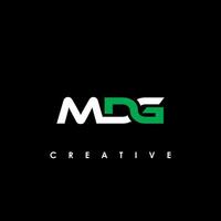 mdg carta inicial logotipo Projeto modelo vetor ilustração