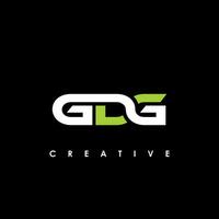 gdg carta inicial logotipo Projeto modelo vetor ilustração