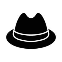 fedora chapéu vetor glifo ícone para pessoal e comercial usar.