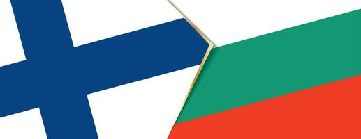 Finlândia e Bulgária bandeiras, dois vetor bandeiras.