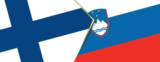 Finlândia e eslovénia bandeiras, dois vetor bandeiras.