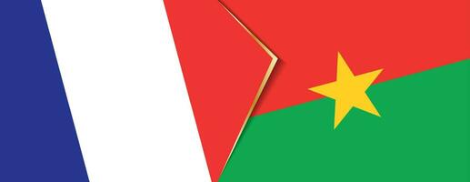 França e burkina faso bandeiras, dois vetor bandeiras.