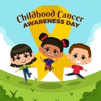 dia da conscientização do câncer infantil vetor