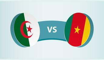 Argélia versus Camarões, equipe Esportes concorrência conceito. vetor