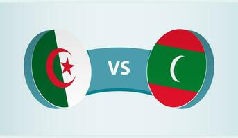 Argélia versus Maldivas, equipe Esportes concorrência conceito. vetor