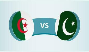 Argélia versus Paquistão, equipe Esportes concorrência conceito. vetor