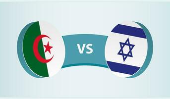 Argélia versus Israel, equipe Esportes concorrência conceito. vetor