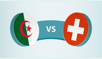 Argélia versus Suíça, equipe Esportes concorrência conceito. vetor