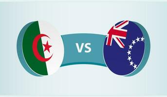 Argélia versus cozinhar ilhas, equipe Esportes concorrência conceito. vetor