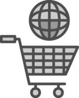 compras globo vetor ícone Projeto