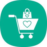 compras cesta com coração vetor ícone Projeto