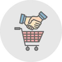 compras aperto de mão vetor ícone Projeto