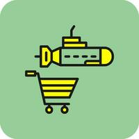 compras submarino vetor ícone Projeto