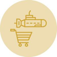 compras submarino vetor ícone Projeto