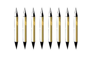 conjunto do linha mão escrevendo contínuo linha desenhando mão com caneta linha arte ilustração vetor