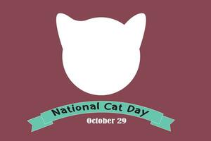 fundo para a nacional gato dia em Outubro 29 feliz animais vetor