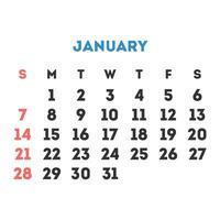 janeiro 2024 mês calendário. vetor ilustração.