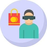 compras vr fone de ouvido vetor ícone Projeto