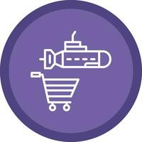 compras submarino vetor ícone Projeto