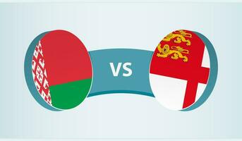 bielorrússia versus sark, equipe Esportes concorrência conceito. vetor